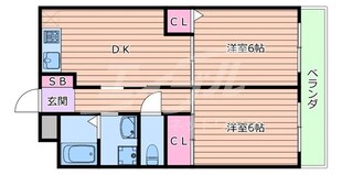 グランディール江坂C棟の物件間取画像